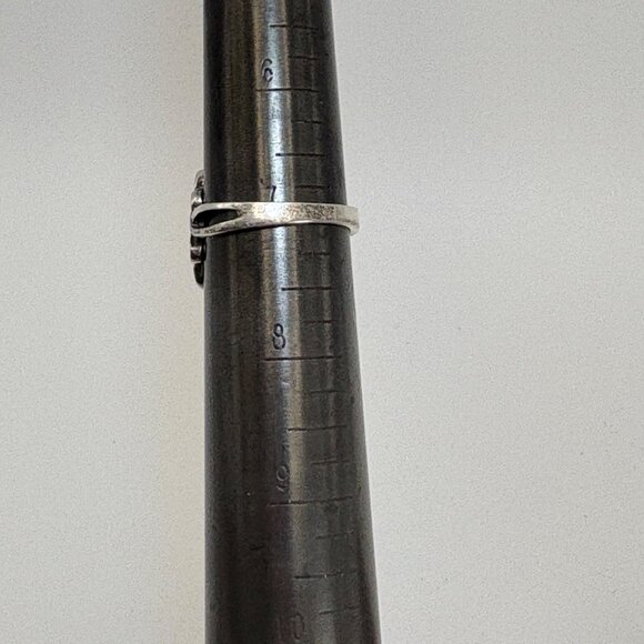 VTG Solid Sterling Silver 925 Intricate Scroll Band Statement Ring Size 7 - Picture 11 of 12